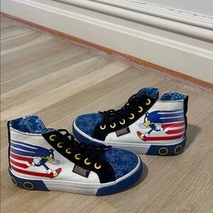 Kids High-Top Sneakers - Blue and Black